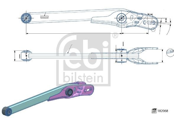 FEBI BILSTEIN Suspension arm 182068 Alfa Romeo SPIDER FEBI BILSTEIN control arm 182068