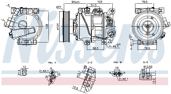 NISSENS Klimakompressor 890896 NISSENS 890896 KIA Rio III Sedan (UB) AC kompressor til en rimelig pris