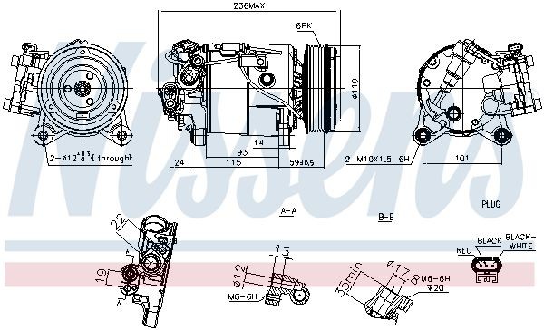 NISSENS Compressore aria condizionata 891019 NISSENS 891019 Compressore clima BMW 5 Touring (G61) originali prezzo