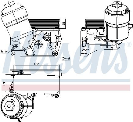 NISSENS Oliekøler, motorolie 91310 Olieradiator NISSENS Mitsubishi PAJERO SPORT 91310