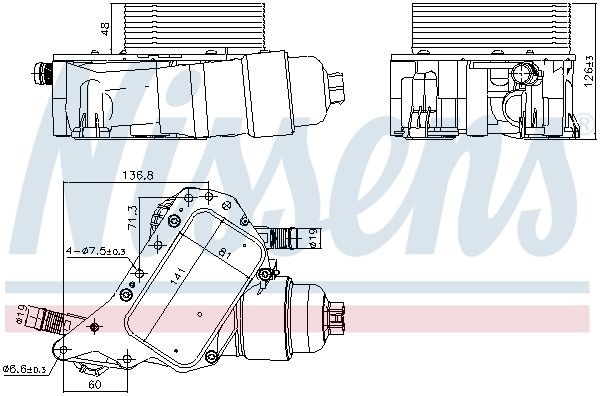 Oliekoeler NISSENS 91339 NISSENS 91339 Oliekoeler NISSAN X-TRAIL 2014