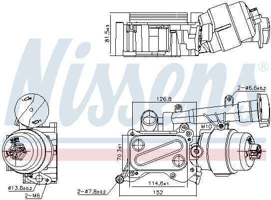 NISSENS Oljekylare 91346 91346 NISSENS oljekyl OPEL CASCADA