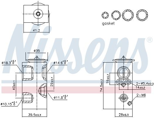 NISSENS Ekspansiooniklapp, kliimaseade 999426 NISSENS 999426 Ekspansiooniklapp kliimaseade Renault Master III Buss hind