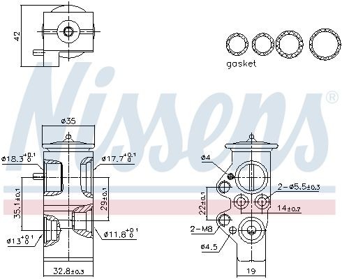 NISSENS Expansieventiel airco 999428 Expansieventiel airco NISSENS 3 999428 goedkoop