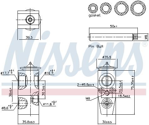 NISSENS Expansionsventil, Klimaanlage 999448 999448 Expansionsventil Klima FORD C-MAX NISSENS kaufen