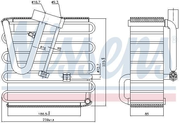 NISSENS Höyrystin, ilmastointilaite 92022 hinta Honda TF Ilmastointi, kenno 92022 NISSENS