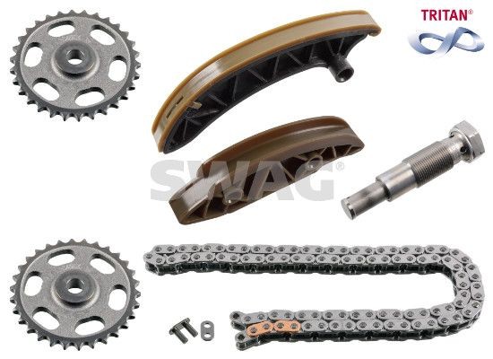 SWAG Timing chain kit 33 10 8470 SWAG 33 10 8470 Mercedes C205 timing chain replacement