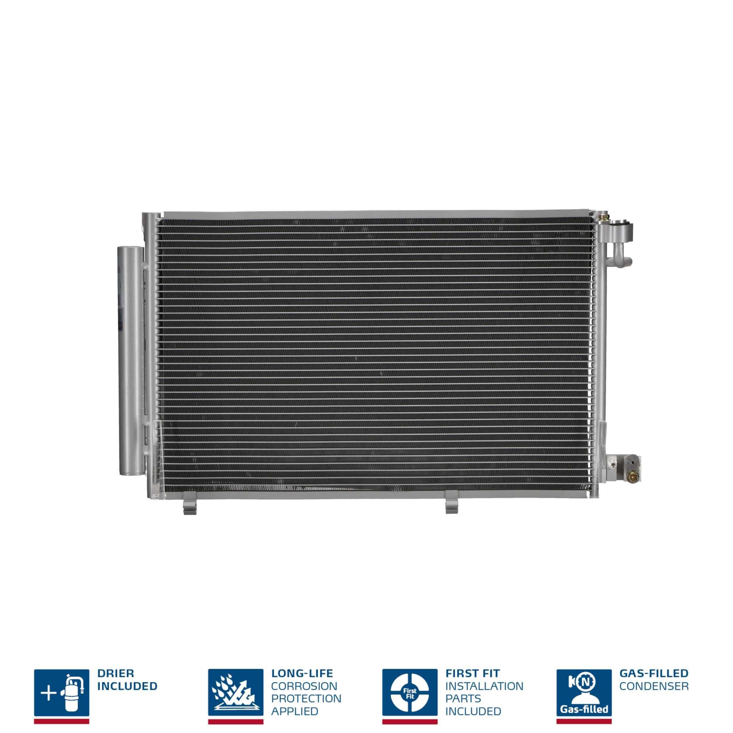 NISSENS Condensor voor airco 940108 NISSENS 940108 Airco Ford Fiesta Mk6 2008