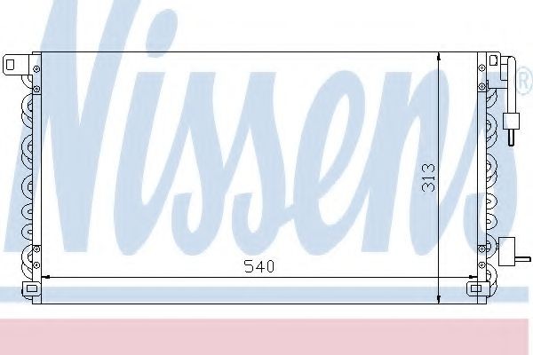 NISSENS Kondensators, Gaisa kond. sistēma 94193 NISSENS 94193 Kondicionieru radiatori Peugeot 106 2 lēti