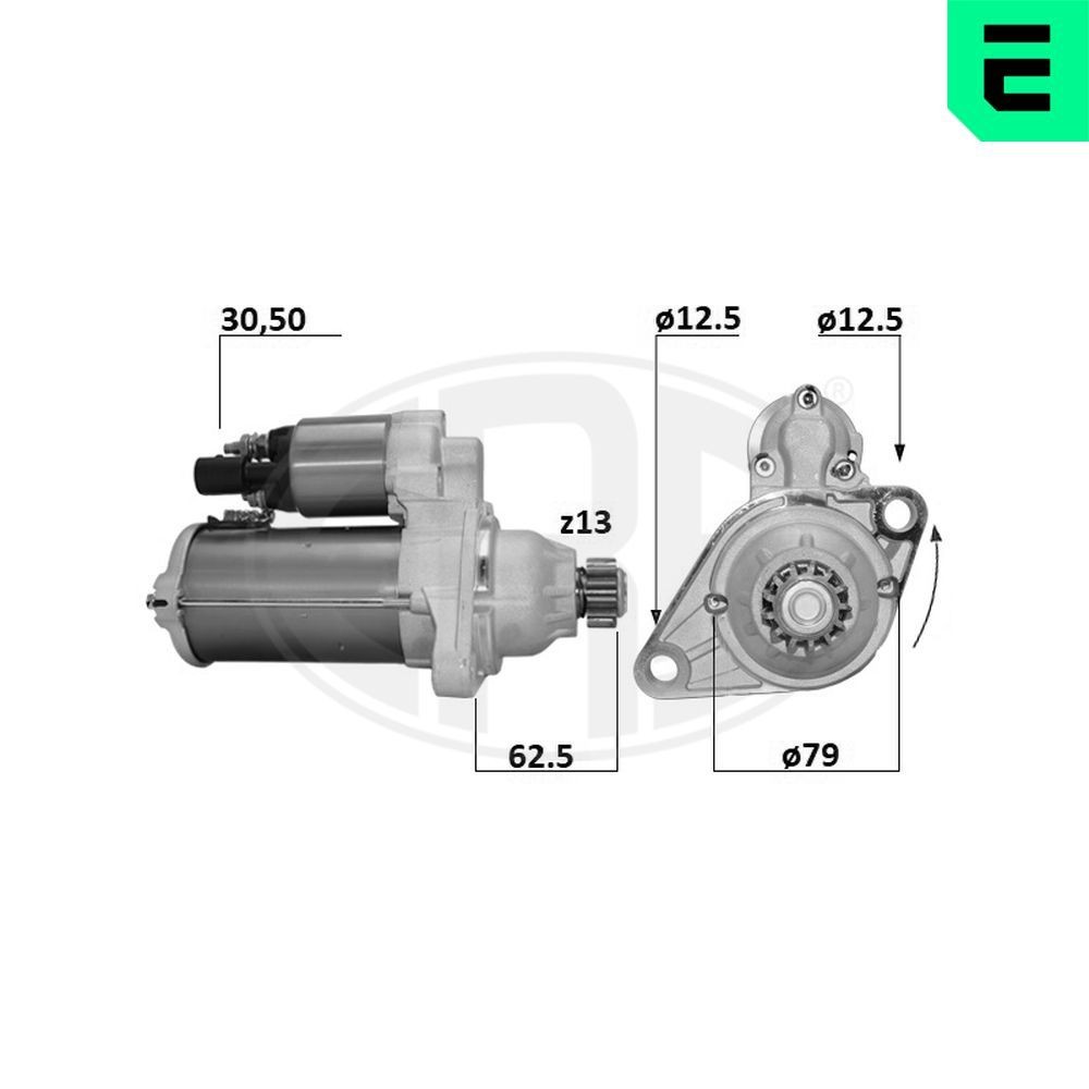 ERA Starter 221089A ERA Starter motor SKODA 221089A