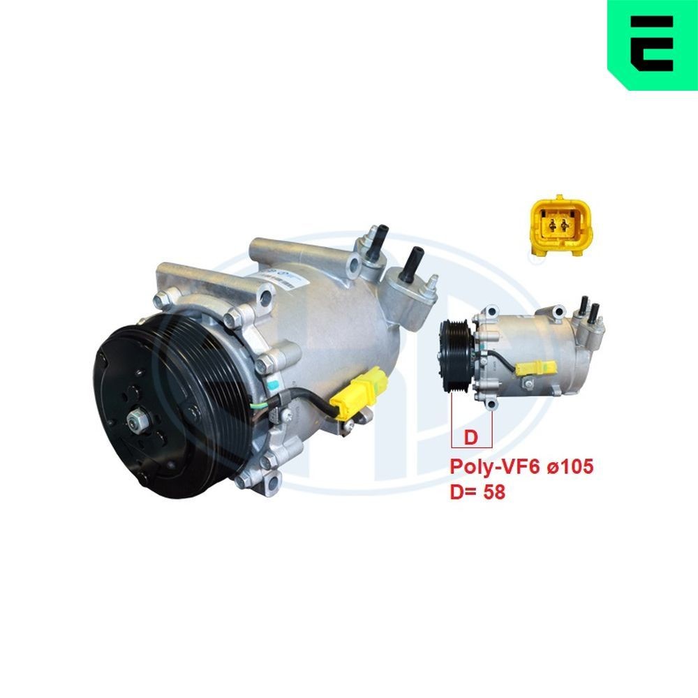 ERA AC-kompressor 670204 Klimakompressor ERA CRUZE 670204 billige