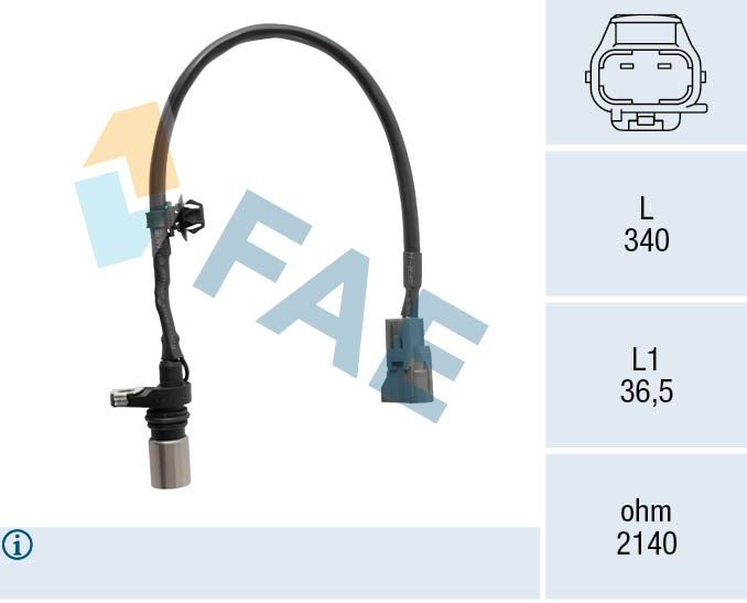 Krumtapsføler FAE 79534 FAE 79534 Krumtapaksel sensor TOYOTA RAV 4 2000