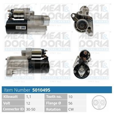 MEAT & DORIA Startmotor 5010495 LAND ROVER startmotor MEAT & DORIA 5010495