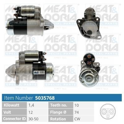 MEAT & DORIA Starteris 5035768 Starteris MEAT & DORIA Kia SORENTO 5035768