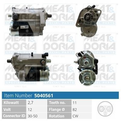 MEAT & DORIA Startmotor 5040561 Toyota AURIS Starter MEAT & DORIA 5040561