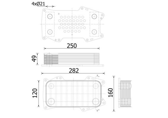 MAHLE Eļļas radiators, Motoreļļa CLC 302 000S Eļļas radiators MAHLE 960 CLC 302 000S lēti