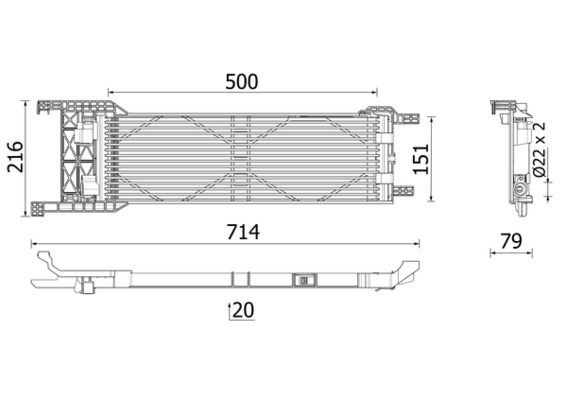 MAHLE Ölkühler, Automatikgetriebe CLC 330 000P CLC 330 000P MAHLE CHRYSLER Automatikgetriebe Ölkühler
