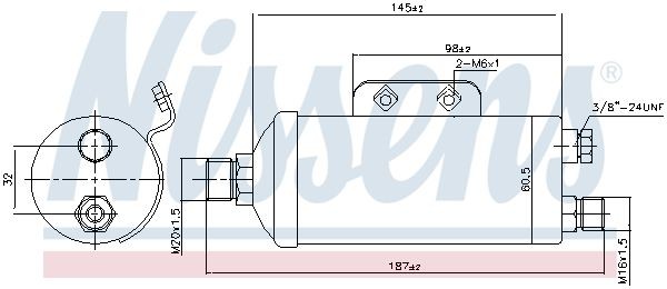 NISSENS Filtre déshydratant, climatisation 95354 Bouteille filtrante clim NISSENS H-1 Camionnette 95354 pas cher