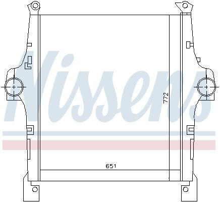 NISSENS Intercooler 97047 Radiador do ar de sobrealimentação IVECO NISSENS 97047