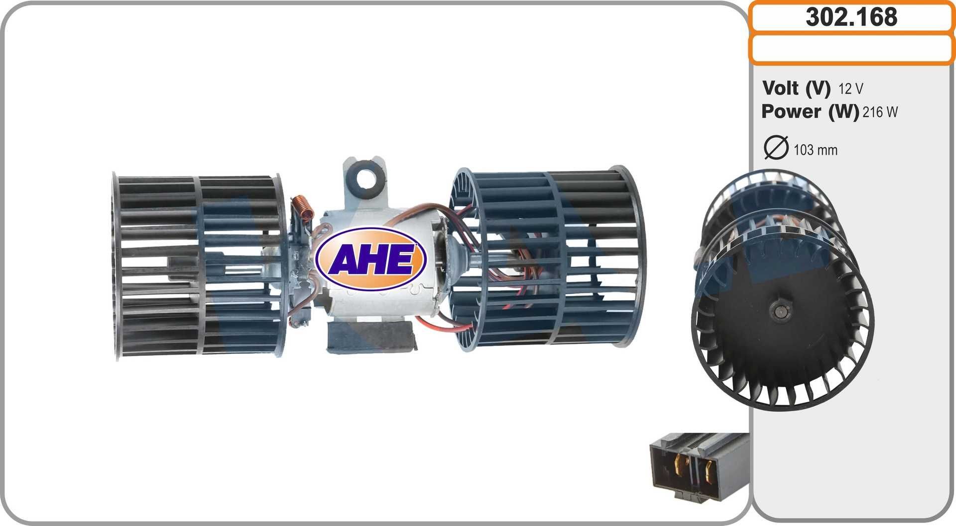 AHE Pulseur d'air habitacle 302.168 Ventilateur d'habitacle AHE PASSAT 302.168 pas cher
