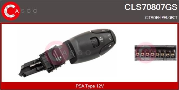 CASCO Bedieningsschakelaar, snelheidsregelingssysteem CLS70807GS CLS70807GS CASCO Knipperlicht hendel Citroën HB_ prijs