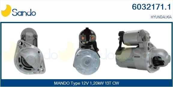 SANDO Starteris 6032171.1 Starteris SANDO Kia SHUMA 6032171.1