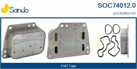 SANDO Ψυγείο λαδιού, λάδι κινητήρα SOC74012.0 Ψυγείο λαδιού SANDO Fiat PANDA SOC74012.0