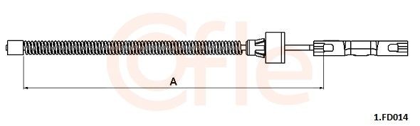 Hand brake cable COFLE 92.1.FD014 COFLE 92.1.FD014 Ford ECOSPORT 2012 Parking brake cable price
