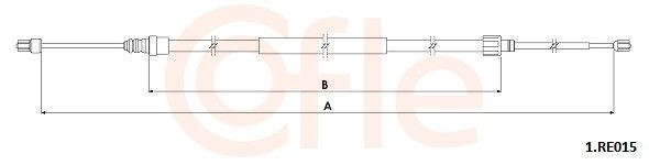 Handremkabel COFLE 92.1.RE015 COFLE 92.1.RE015 Handremkabel RENAULT FLUENCE 2014