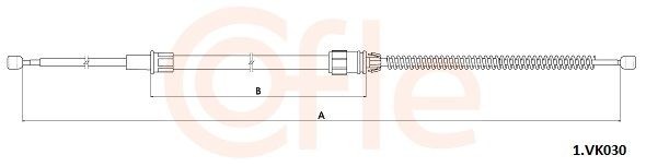 COFLE Handbromsvajer 92.1.VK030 COFLE 92.1.VK030 Handbromsvajer VW TAIGO