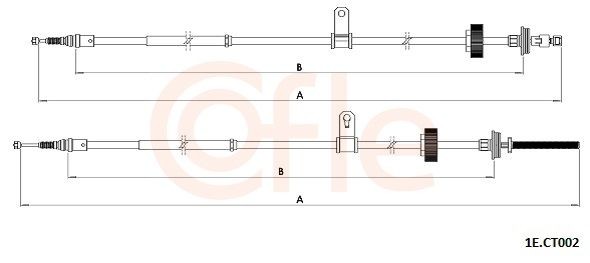 COFLE Hand brake cable 92.1E.CT002 PORSCHE CAYENNE COFLE handbrake 921ECT002