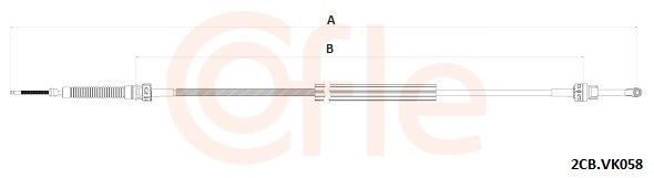 COFLE Kabel, girmekanisme 92.2CB.VK058 bil Kabel girmekanisme COFLE 92.2CB.VK058 kjøpe