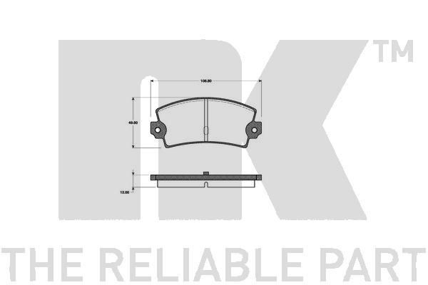 NK Brake pad set 222341 NK 222341 LANCIA Trevi (828) rear brake pad replacement