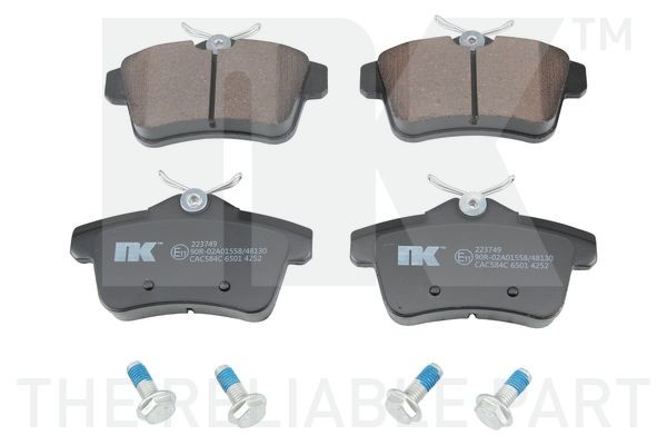 NK Τακάκια φρένων 223749 223749 Σετ τακάκια PEUGEOT EXPERT NK