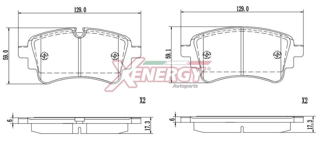 AP XENERGY Pastilhas de travão X41425 Pastilhas AP XENERGY VW X41425
