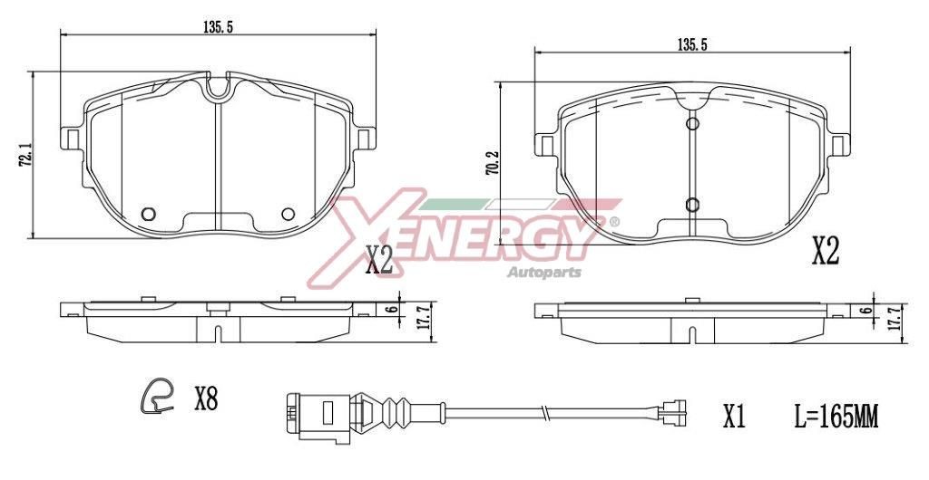 AP XENERGY Bremsbeläge X41434 X41434 Bremsbeläge VW UP AP XENERGY kaufen