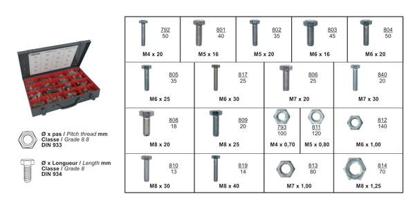 RESTAGRAF Lajitelma, ruuvit 43 RESTAGRAF 311966 Lajitelma, ruuvit 43