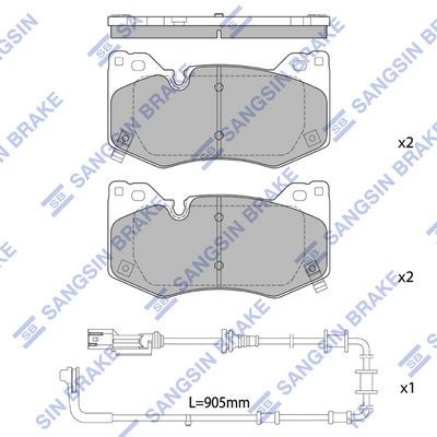 Hi-Q Brake pad set SP2845 VOLVO XC40 Hi-Q brake pads SP2845