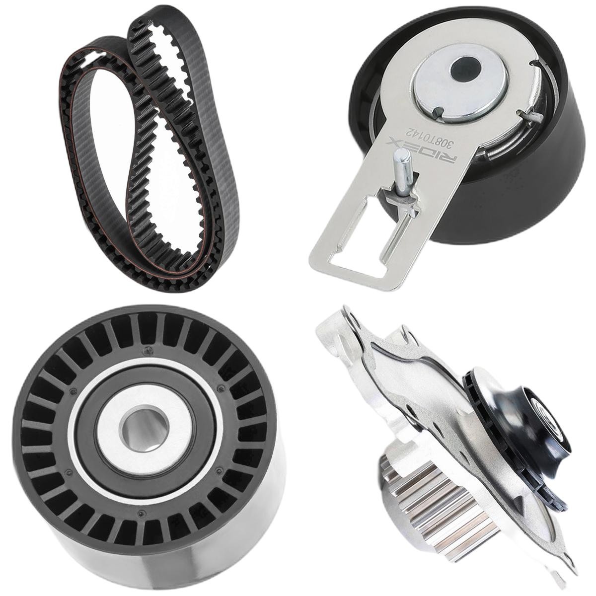 RIDEX Bomba de água + kit de correia dentada 3096W0532 RIDEX Bomba de água + jogo de correia de distribuição TOYOTA 3096W0532