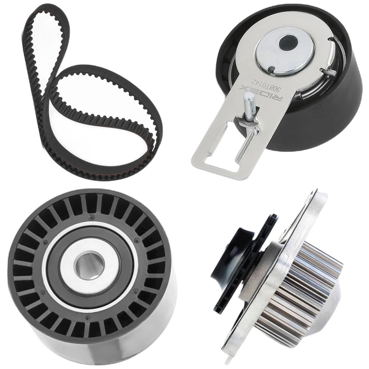 RIDEX Ūdenssūknis + Zobsiksnas komplekts 3096W0575 Ūdens sūkņi + zobsiksnas komplekts RIDEX Peugeot BIPPER 3096W0575