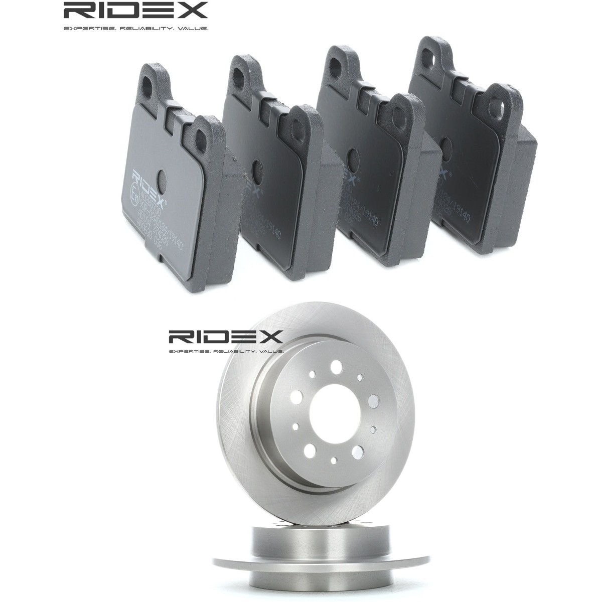 RIDEX Jarrupalasarja, levyjarru 3405B2478 3405B2478 RIDEX Jarrusarjat VOLVO 140