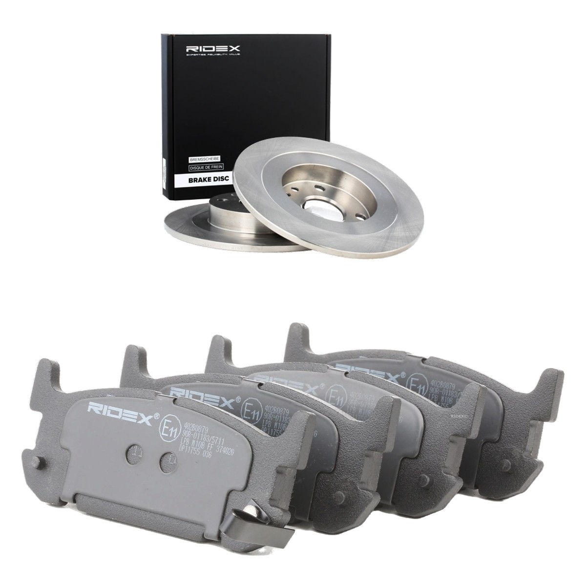 RIDEX Remschijven en blokken 3405B2488 3405B2488 Remmenset MAZDA 323 RIDEX