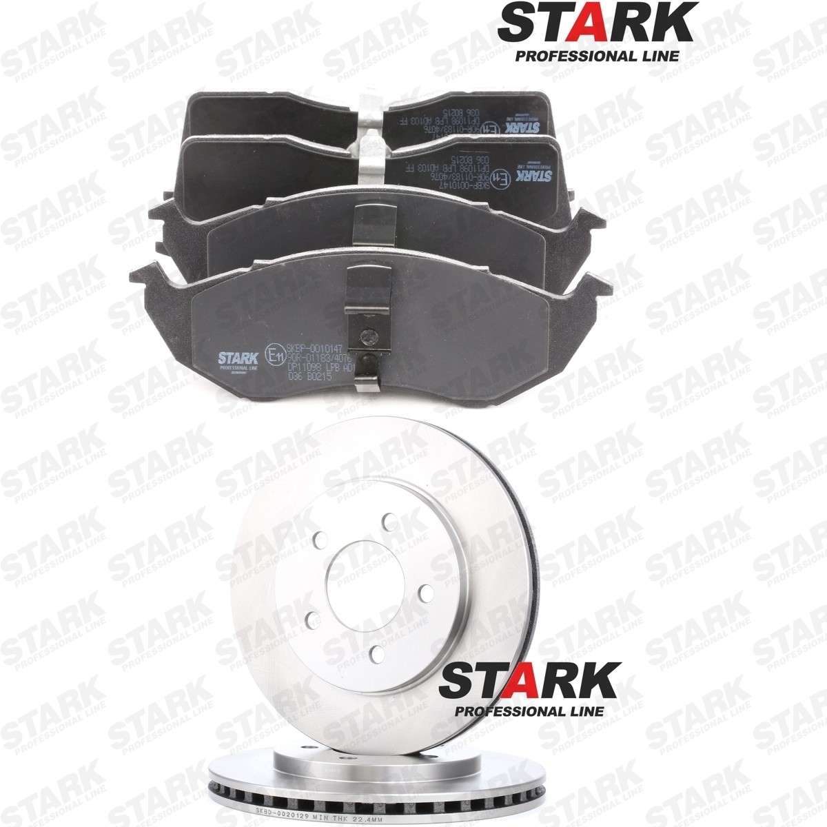 STARK Σετ φρένων, δισκόφρενα SKBK-10992517 SKBK-10992517 Σετ δισκόπλακες τακάκια DODGE GRAND CARAVAN STARK