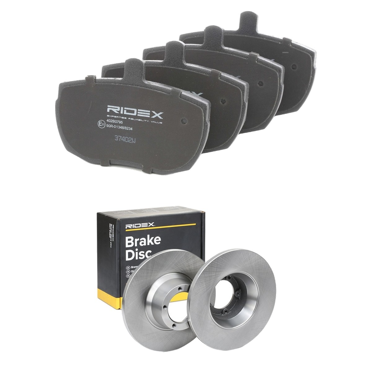 RIDEX Bremseskiver og klodser 3405B2516 3405B2516 Bremseklodser og skiver FORD COUGAR RIDEX
