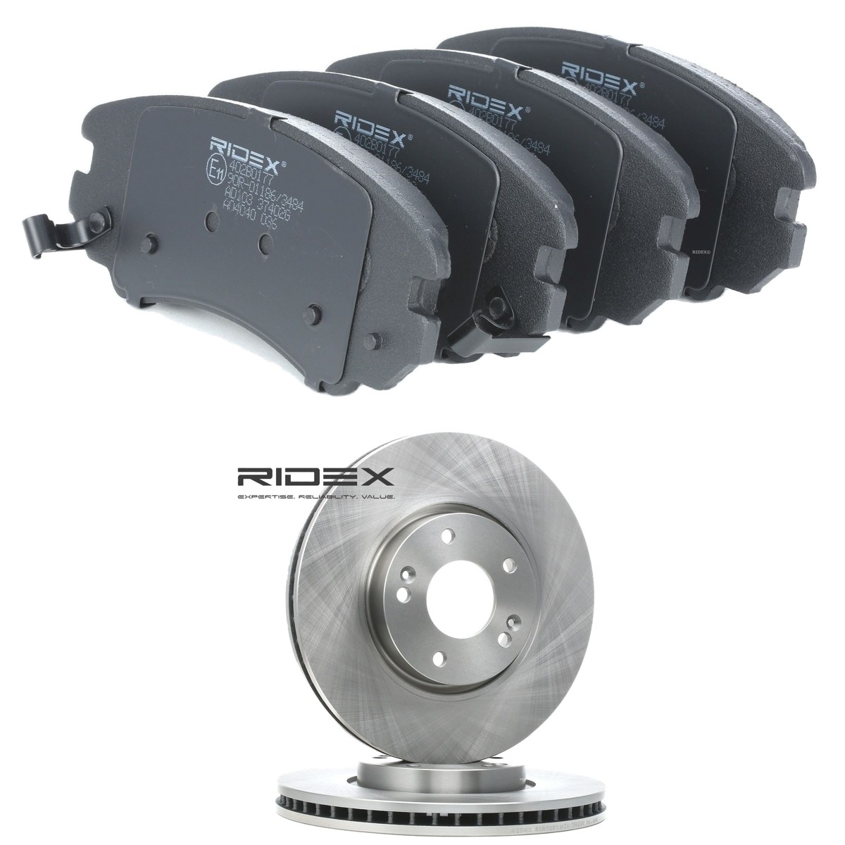 RIDEX Bromssats, skivbroms 3405B2531 3405B2531 RIDEX bromssats Kia SOUL