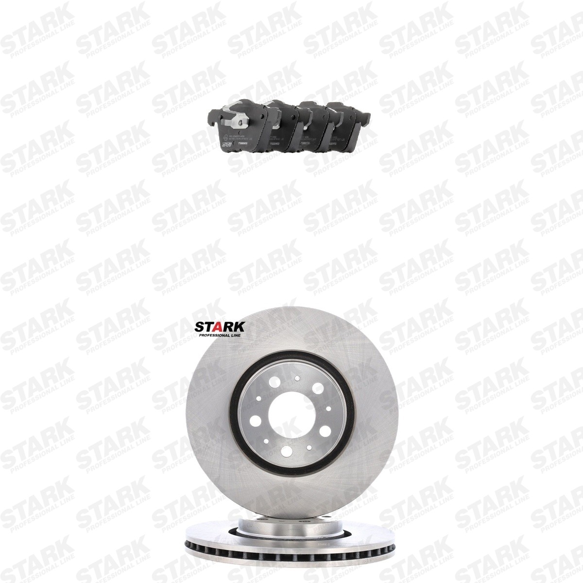 STARK Bremseskiver og klodser SKBK-10992536 SKBK-10992536 Bremseklodser og skiver VOLVO V50 STARK