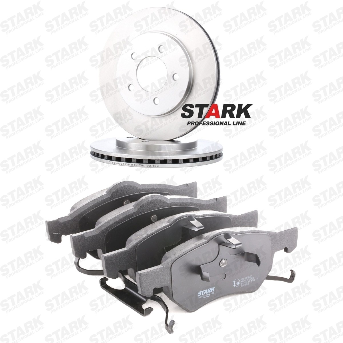 STARK Σετ φρένων, δισκόφρενα SKBK-10992608 SKBK-10992608 Δισκόπλακες & τακάκια φρένων DODGE GRAND CARAVAN STARK