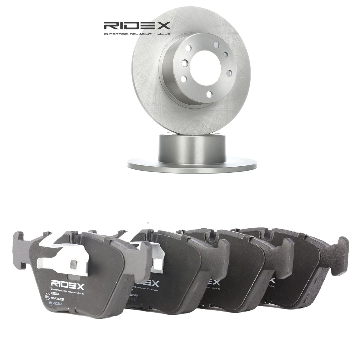RIDEX Bremseskiver og klodser 3405B2760 Bremse-kit RIDEX 2-serie 3405B2760 billig