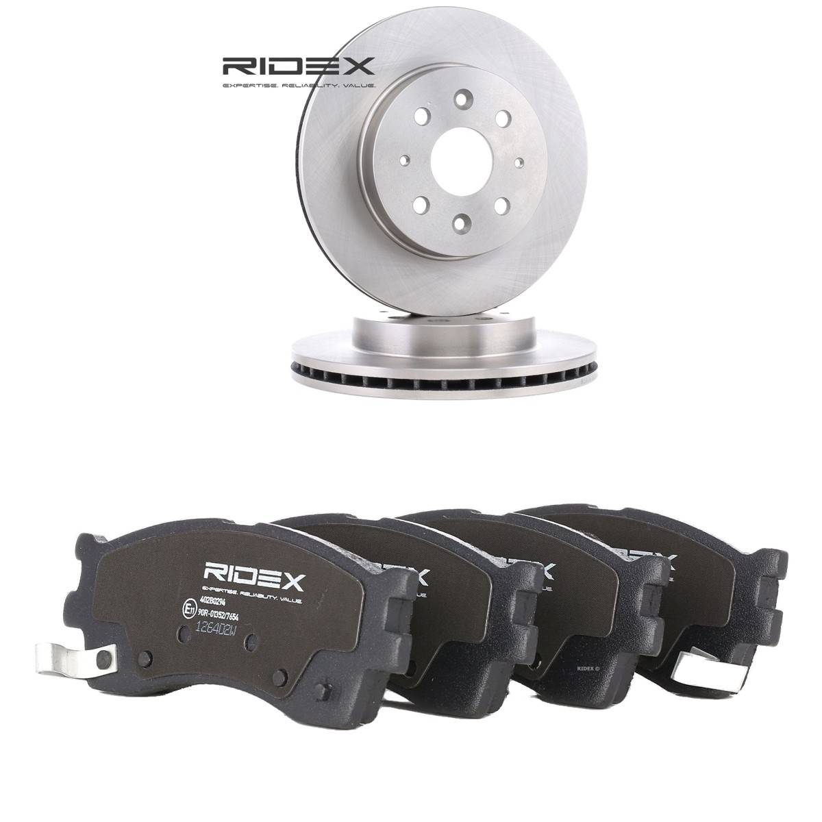 RIDEX Bromssats, skivbroms 3405B2772 3405B2772 RIDEX bromsbelägg och -skivor KIA SOUL