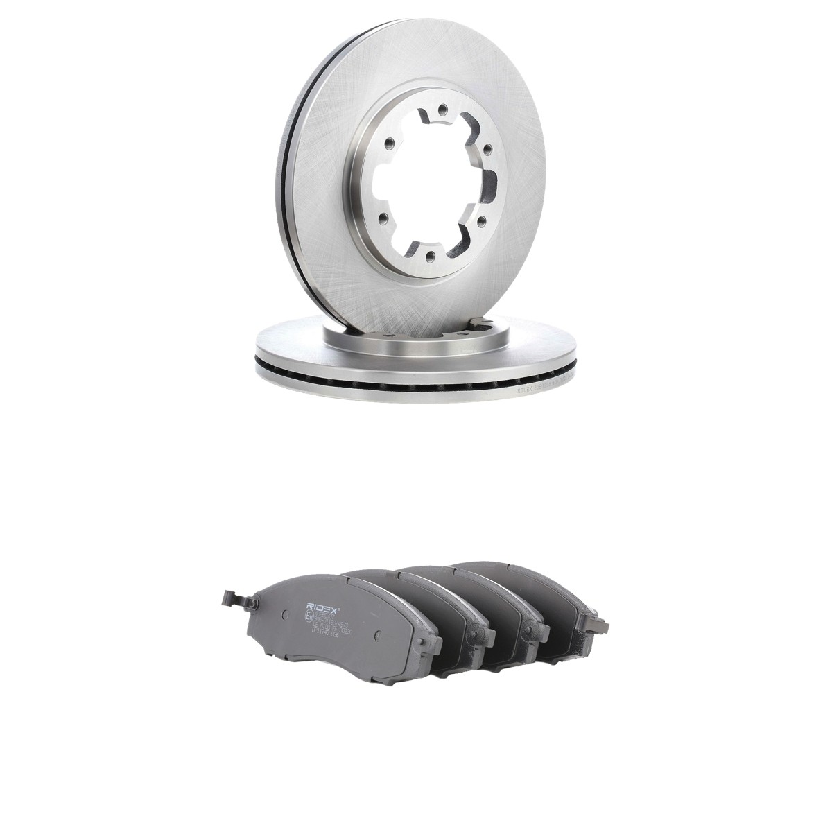 RIDEX Bremžu komplekts, Disku bremzes 3405B2807 RIDEX Bremžu komplekts NISSAN 3405B2807
